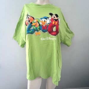 Walt Disney World 2008 T‎ Shirt Mickey Friends Graphic Tee 2X Vacation Souvenir